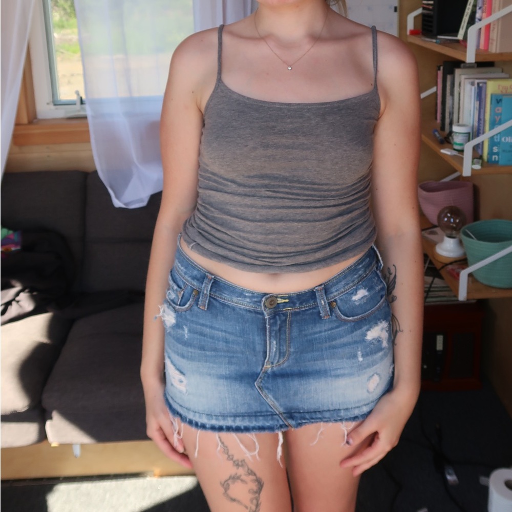 Y2K Hollister Denim Micro Mini Skirt